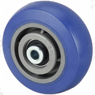 APPROVED VENDOR Caster Wheel: 6 in Wheel Dia., 2 in Wheel Wd, Rubber, 600 lb Load Rating - Nonmarking Rubber Tread on Plastic Core Wheels