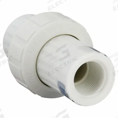 PLAST-O-MATIC Check Valve: Diaphragm, Inline Valve Body, 1/4 in Pipe Size, FNPT x FNPT - Polypropylene Inline Diaphragm Check Valves