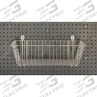 CAMBRO Wire Basket: 64 in Ht, 21 in Dp, 72 in Lg, Silver, 0 Rails (MPN EWSACC6000). Key specifications — Color: Silver; Includes: (2) Stationary Posts; Series: Elevation; Product Type: Wire Basket.