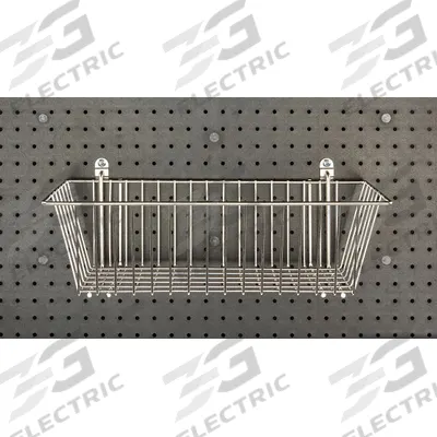 CAMBRO Wire Basket: 64 in Ht, 21 in Dp, 72 in Lg, Silver - Pegboard Accessories