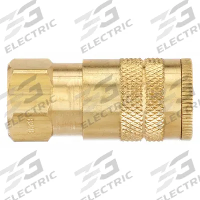 PARKER Quick Connect Hose Coupling: 1/4 in Body Size, 3/8 in Hose Fitting Size - Industrial Interchange Brass Quick-Connect Air Coupling Bodies