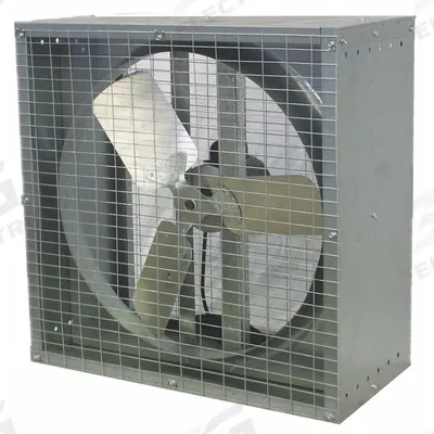 Dayton Agricultural Exhaust Fan: Direct Drive, 24 in Blade, 1/2 hp, Totally Enclosed Air Over - Box Exhaust Fans with Motor