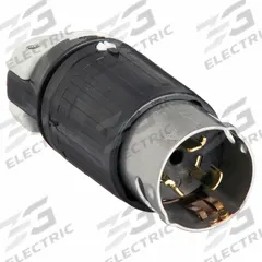 HUBBELL Locking Plug: Non-NEMA, Black/White, 125/250V AC, 50 A, 3 Pole, 4 Blade (MPN CS6365C). Key specifications — Brand: HUBBELL.