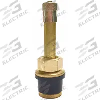 HALTEC Tire Valve: Repl Tire Valve Stem, Clamp-In, 180° Valve Stem Angle, Straight, Brass, Brass (MPN QS-500). Key specifications — Valve Type: Clamp-In; Thread Size: 0.406-28; Valve Shape: Straight; Color: Brass; Product Type: Replacement Tire Valve Stem; Compatible Vehicle Type: Construction; Material: Brass; Brand: HALTEC.