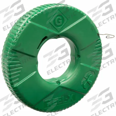 GREENLEE Stainless Steel Fish Tape: 125 ft Lg, Flat Tape Shape, Formed Hook End Style - Stainless Steel Corrosion-Resistant Fish Tapes