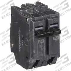 GE Miniature Circuit Breaker: THQL, 25 A, 120/240V AC, Single Phase, 10kA at 120/240V AC, Std (MPN THQL2125). Key specifications — Amps: 25 A; AC Voltage Rating: 120/240V AC; Phase: Single; Max. AIR Rating: 10kA at 120/240V AC; For Use With: Power Mark Gold Load Centers and AQ Lighting Panels.