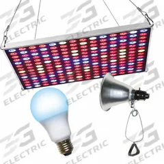 LED Grow Panel: Blue, 120V AC, Bulb Included, LED, 2 ft Max Mounting Ht (MPN 602230). Key specifications — Voltage: 120V AC; Plant Growth Application: Seed Starting; Spectrum: Blue; Brand: MIRACLE LED; Includes: Clamp-On Lamp.