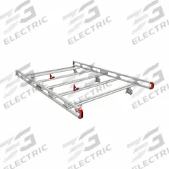 WEATHER GUARD Van Ladder Rack: Aluminum, 10 1/4 in Overall Ht, 95 in Overall Lg, 63 in Overall Wd (MPN ASRC001). Key specifications — Material: Aluminum; Finish: Powder-Coated; Brand: WEATHER GUARD; Color: White.