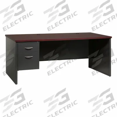 HIRSH Desk Pedestal: Melamine Laminate with Particleboard Core, Mahogany, 1 Pedestals - Pedestal Desks