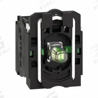 SCHNEIDER ELECTRIC Lamp Module and Contact Block: 22 mm Panel Mounting Size, 2NO, White, LED (MPN ZB5AW0B13). Key specifications — Brand: SCHNEIDER; Compatible with Series: XB5; Includes Bulb: Bulb Included; Lamp Module Voltage: 24V AC/DC.