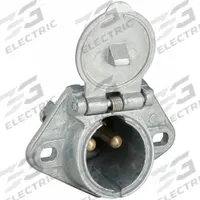 VELVAC Dual Pole Receptacle: Two Pole, Plastic, 4 ga Wire Gauge, 2 Conductor Wire (MPN 593121)