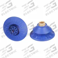 SCHMALZ Vacuum Pad Assembly: Bellows, 1.5 Folds, 3/8 in NPT, 110 mm Pad Dia, NBR, Blue, 60 A, SAB (MPN 10.01.06.01974). Key specifications — attr1019101: 10.01.06.01974; attr1019103: SCHMALZ; attr1019107: 60 A.
