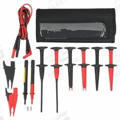 FLUKE Test Lead Kit: CAT III 1000V/CAT IV 600V, Alligator Clip/Hook Clip/Pincer Clip/Std Probe (MPN Fluke-TLK-225). Key specifications — Brand: FLUKE.