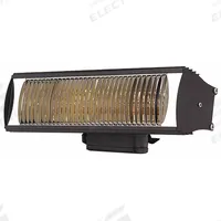 SOLAIRA Electric Infrared Heater: 1500W Watt Output, 120V AC, 1 Phase, Plug-In, 45° Beam Pattern (MPN SCOSY15120B). Key specifications — Wattage Output: 1500W; Voltage: 120V AC; Brand: SOLAIRA; Electrical Connection: Plug-In; Element Type: Quartz Lamp; Housing Color: Black; Housing Material: Aluminum; Overall Dimensions - L x W x D: 15-1/2 in x 6 in x 4 in.