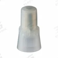 PANDUIT Closed-End Crimp Connectors: Nylon, 600 V, 16 AWG – 8 AWG Range (MPN JN314-412-C). Key specifications — Contact Finish: Tin; Color: Clear; Brand: PANDUIT; Insulation Material: Nylon; Maximum Wire Combination: (1) 8 AWG; Maximum Wire Size: 8 AWG; Minimum Wire Combination: (6) 16 AWG; Minimum Wire Size: 16 AWG.