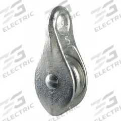 PEERLESS Pulley Block: Fixed, Lifting/Pulling, 3/4 in Compatible Rope Dia, Fibrous Rope, Fixed Eye (MPN 3-150-03-56-). Key specifications — Product Type: Pulley Block; Brand: PEERLESS; Compatible Rope Type: Fibrous Rope; Pulley Type: Fixed; Attachment Type: Fixed Eye; Operation: Pulling; Bearing Type: Sleeve; Finish: Galvanized.