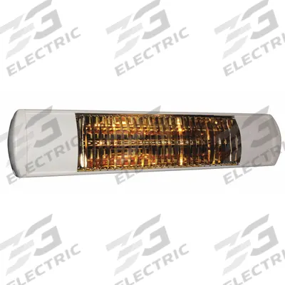 SOLAIRA Electric Infrared Heater: 1125W/1500W Watt Output, 208/240V AC, 1 Phase - Indoor/Outdoor Suspended Infrared Radiant Electric Wall Heaters