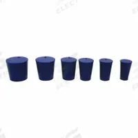 Stopper: Silicone, 8 Stopper Size, 33 mm Bottom Dia, 41 mm Top Dia, 25 mm Overall Ht, Blue, 0 Holes (MPN UNSST8). Key specifications — Brand: UNITED SCIENTIFIC SUPPLIES INC; Color: Blue; Stopper Size: 8; Material: Silicone.