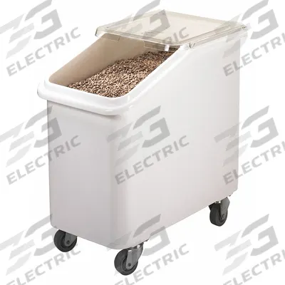 CAMBRO Ingredient Bin: 108 qt Capacity, White, 28 in Overall Ht, 29 5/8 in Overall Lg - Bulk Ingredient Bins