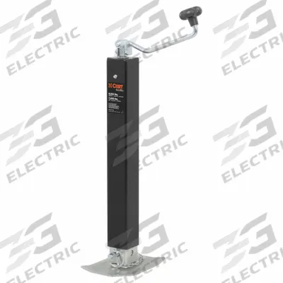 CURT Trailer Jack: Direct-Weld Square Jack, 8,000 lb Static Load Capacity, Topwind - Trailer Jacks without Wheels