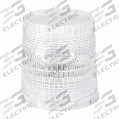 GROTE Replacement Lens: Round, Beacon Light, 6 in Ht - Vehicle Lighting, Polycarbonate - Round Replacement Lenses