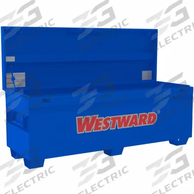 WESTWARD Jobsite Box: 72 in W x 24 7/16 in D x 27 13/16 in H, 24 cu ft, Recessed Padlock - Chest-Style Jobsite Boxes