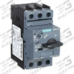 SIEMENS Manual Motor Starter: Non-Reversing, 3 Poles, 32 A, Thermal Protection, Selector Switch (MPN 3RV20214EA10). Key specifications — Maximum Voltage Rating: 690V AC; Brand: SIEMENS; Thermal Units Required: None (Starter Includes Integrated Thermal Units); Frame Size (Width): S0.