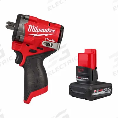 MILWAUKEE Impact Wrench Kit: 1/2 in Drive Size, 400 ft-lb Fastening Torque, Brushless - Milwaukee Cordless Impact Wrenches
