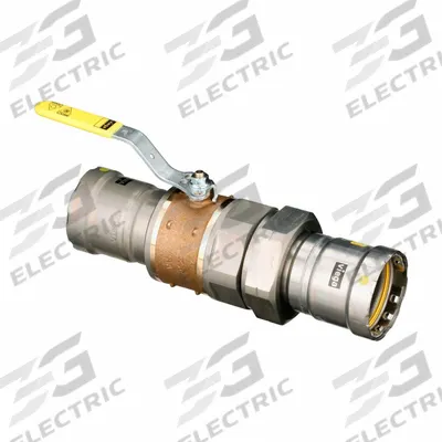 VIEGA MEGAPRESS Manual Two-Way Ball Valve: 2 in, Bronze, Straight, 125 psi Max. Pressure (CWP) - Bronze Ball Valves