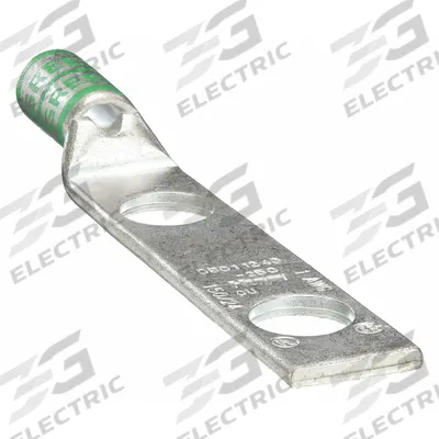 APPROVED VENDOR Compression Lug: For 1 AWG, Stranded Wire, 1/2 in Stud Size, Std - Two-Hole Compression Lugs