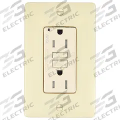 HUBBELL Receptacle: Duplex, 5-15, Ivory, 125V AC, 15 A, 2 Pole / 3 Wire (MPN AFR15TRI)