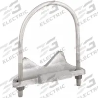 Right Angle Conduit Clamp: Steel, 1 39/64 in to 3 51/64 in, 3 1/2 in Trade Size (MPN RACC350). Key specifications — Compatible Conduit Type: EMT; IMC; RMC; Nominal Conduit/Pipe/Threaded Rod: 3-1/2 in; Beam Flange Thickness: 1-39/64 in to 3-51/64 in; Material: Steel; Finish: Galvanized; Color: Gray.