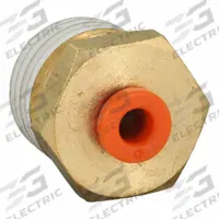 SMC Push-Fit Adapter Fitting: 1/8 in OD x 1/4 in Pipe Size, Push-to-Connect x MNPT, Brass, Brass (MPN KQ2H01-35AS). Key specifications — Brand: SMC; Thread Size A: 1/4".