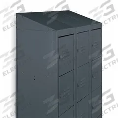 APPROVED VENDOR Sloping-Top Kit: 15 in x 18 in x 6 in, For 15 in Locker Wd, Steel, Powder Coated (MPN 2HFN3). Key specifications — attr65850: 2HFN3; attr65853: APPROVED VENDOR; attr114203: Powder Coated; attr114205: Steel; attr114211: Sloping Top Panel; attr114196: Gray.