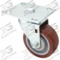 APPROVED VENDOR Plate Caster: Swivel, No Brake, Polyurethane, 4 in Wheel Dia., 1 1/2 in Wheel Wd (MPN 33H911). Key specifications — attr1100274: APPROVED VENDOR; attr1100312: Red; attr1176041: Swivel.