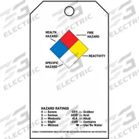 BRADY Tag: Polyester, Rectangle, 5 3/4 in Ht, 3 in Wd, 0.01 in Thick, Indoor/Outdoor, English, 25 PK (MPN 99202). Key specifications — Lamination Type: Not Laminated; Includes: (25) Nylon Ties.