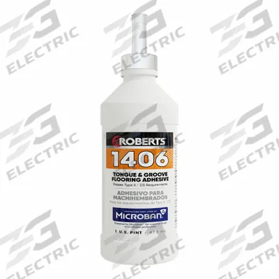 ROBERTS Construction Adhesive: 1406 Universal, 16 fl oz, Bottle, Off White - Flooring & Tile Construction Adhesives