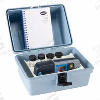 HACH Pocket Colorimeter: 655 nm Wavelengths, 2.5 Range - Max (ppm), 0 Range - Min (ppm), LED (MPN LPV445.97.65110). Key specifications — Light Source: LED; Brand: HACH; Includes: Carrying Case; Display Type: Digital.