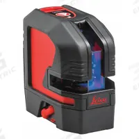 LEICA LINO Dot Laser: 0 Lines and 5 Dots, Red Beam, 0 Planes, 100 - 200 ft Range w/o detector, AA (MPN Lino P5). Key specifications — attr935979: AA; attr934757: LEICA LINO; attr936112: ±0.0079 in @ 33 ft; attr936114: Electronic Self-Leveling; attr935981: Adapter.