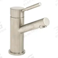 SPEAKMAN Angled Straight Bathroom Faucet: Neo, Brass, Brushed Nickel Finish, 1.2 gpm Flow Rate (MPN SB-1003-E-BN). Key specifications — Includes: Stainless Steel Inlet Supply Lines; Brand: SPEAKMAN; Series: Neo.