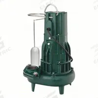 ZOELLER Sewage Ejector Pump: Cast Iron, Single Phase, 1 hp, 230V AC, 157 gpm Flow Rate @ 10' of Head (MPN 284-0003). Key specifications — Impeller Material: Cast Iron; Rated Voltage: 230V AC; Hazardous Location Class: Not Rated; Brand: ZOELLER; Discharge Orientation: Vertical; Switch: Integral Vertical Float.
