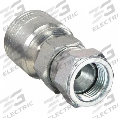 AEROQUIP Hydraulic Crimp Fitting: Steel x Steel, Straight, -4 For Hose Dash Size - Aeroquip Crimp Hydraulic Hose Fittings with BSPP Connection