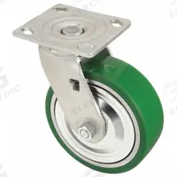 APPROVED VENDOR Plate Caster: Swivel, No Brake, Polyurethane, 5 in Wheel Dia, 2 in Wheel Wd, Roller (MPN 1ULP1). Key specifications — Wheel Bearing Type: Roller; Wheel/Tread Color: Green; Brand: APPROVED VENDOR; Caster Type: Swivel.