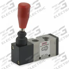ARO Manual Air Control Valve: MaxAir, Four-Way / Two-Position, Lever, Red, 26 scfm Flow Rate - Max (MPN M212LS-R). Key specifications — attr1092903: Red; attr1086905: Spring Return; attr1086907: MaxAir; attr1086914: Normally Open; attr1086904: Manual Air Control Valve; attr1086871: M212LS-R.