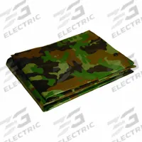 APPROVED VENDOR Tarp: 11.5 ft Lg, 9.5 ft Wd, Std Duty, 7 mil, Polyethylene, Camouflage, 2.9 oz/sq yd (MPN 41012). Key specifications — Color: Camouflage; Brand: APPROVED VENDOR.