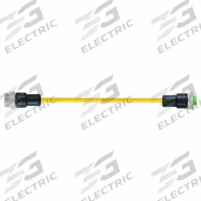 MURRELEKTRONIK Cordset: 7/8" Male Straight x Female Straight, 4 Pins, Yellow, TPE, 0.6 m Cable Lg - Double-Ended Cordsets with TPE Jacket for Heaviest-Duty Applications