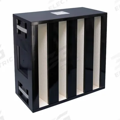 KOCH FILTER V-Bank Air Filter: 12 in x 24 in x 12 in, Microfiber Glass - MERV 17 V-Bank Air Filters