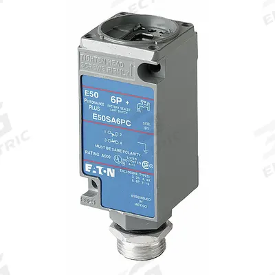 EATON Limit Switch Body: EN50041 Body, 2 Mounting Holes, 2NO/2NC - Body & Receptacle Assemblies for Limit Switches