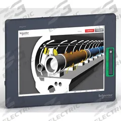 SCHNEIDER ELECTRIC Touch Panel: TFT Color LCD, 10.4 in Display Screen Size, 24V DC, Resistive (MPN HMIDT542). Key specifications — Supply Voltage Rating: 24V DC.