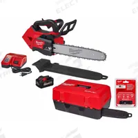 MILWAUKEE Chainsaw, Case and Chain: 14 in Bar Lg, Top Handle, Adj Chain Oiler, 18 V, 35 cc (MPN 2826-21T, 49-16-2744, 49-16-2746). Key specifications — Brand: MILWAUKEE.